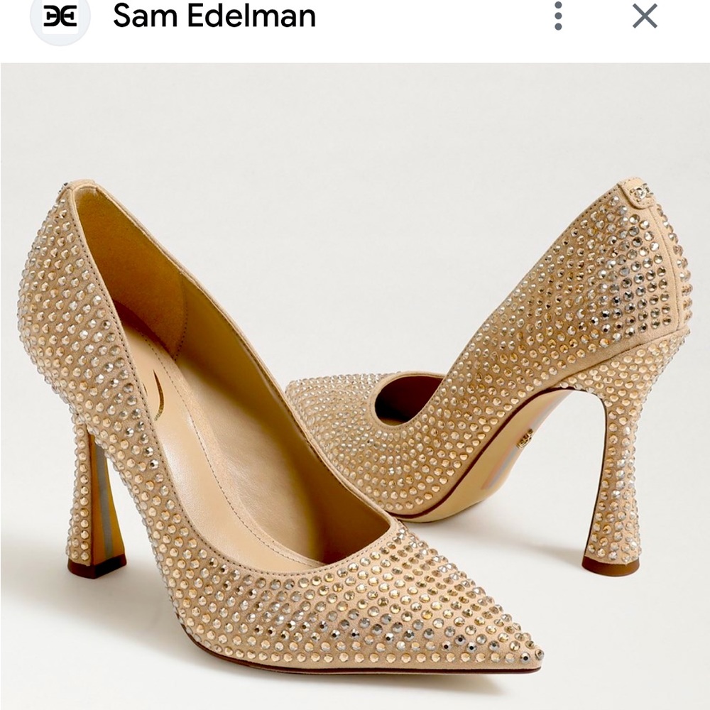 Sam Edelman gold glitz pump